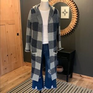Joseph A. long hooded cardigan size M
